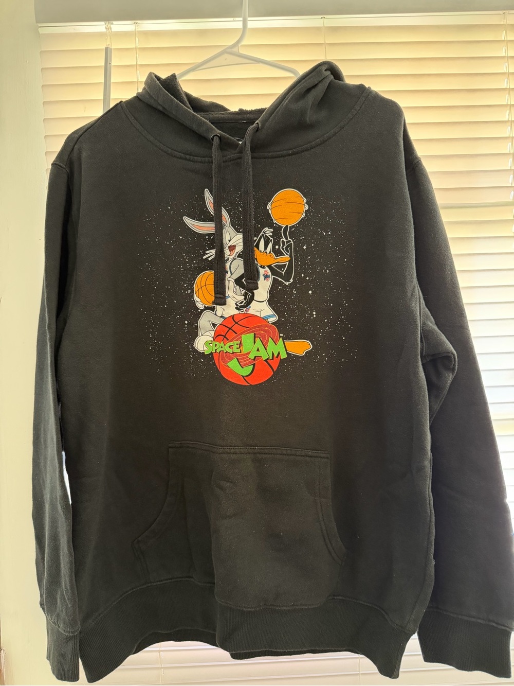 Looney Tunes Space Jam Hoodie, Bugs Bunny and Daffy Duck - Adult Medium